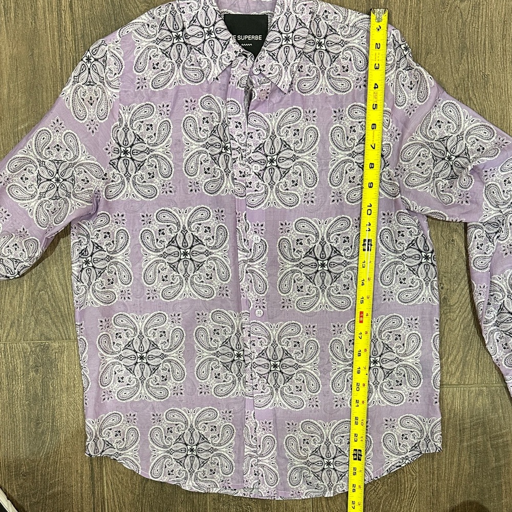 Le Superbe "Future Ex BF" bandana-printed button-front shirt - Picture 5 of 10
